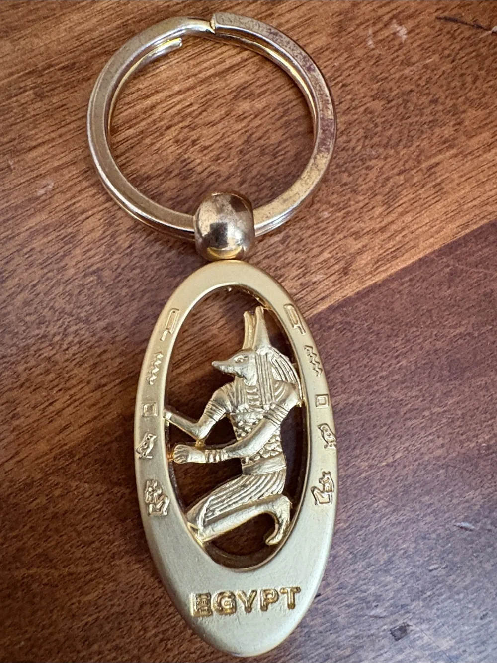 Egyptian Brass Keychain Trio - Gold Tone